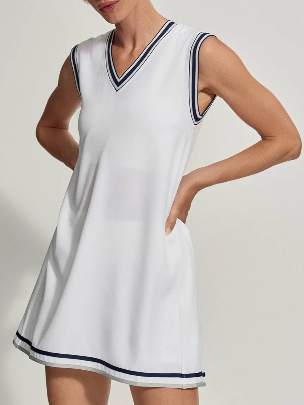 Varley Amanda Court Dress - White